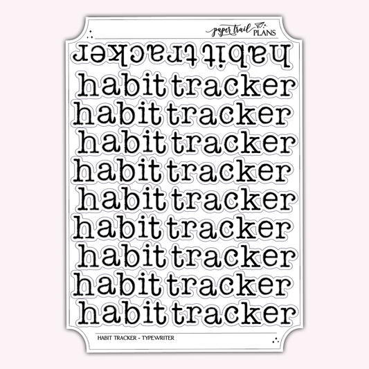 Habit Tracker - Typewriter