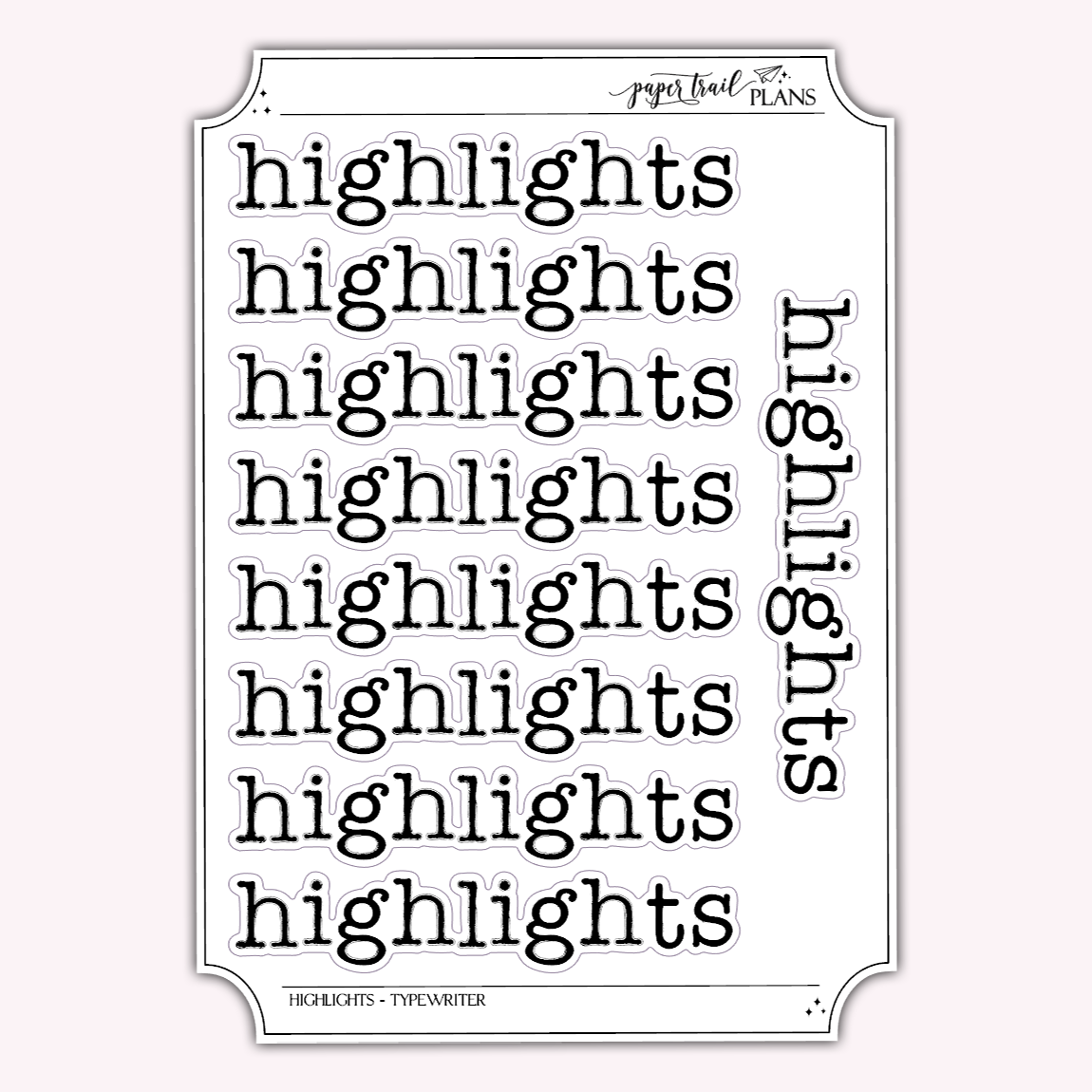 Highlights - Typewriter