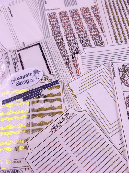 Oopsie Daisy - Dividers, Washi, & Liners (Foiled)