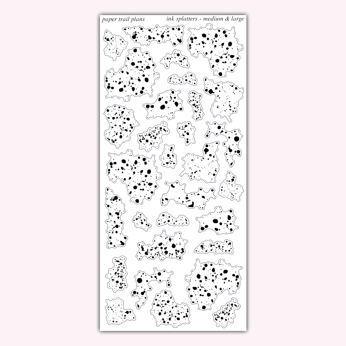 Ink Splatters - Medium & Large