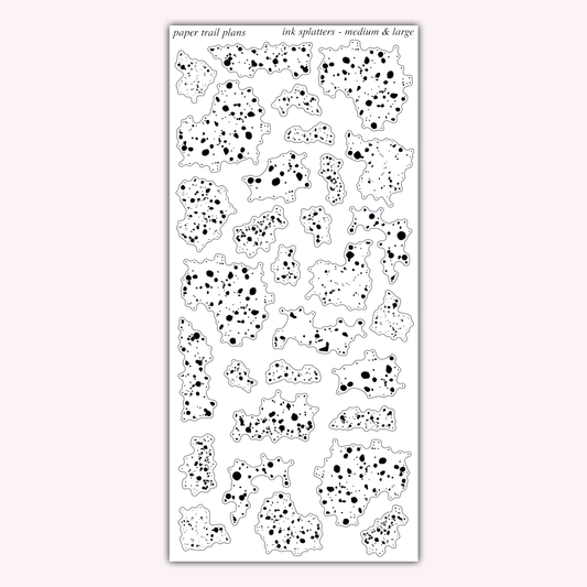 Ink Splatters - Medium & Large