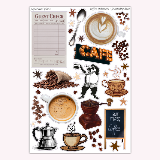 Journaling Deco - Coffee Ephemera