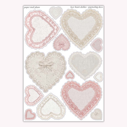 Journaling Deco - Lace Heart Doilies
