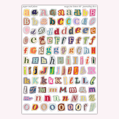 Journaling Deco - Magazine Letters