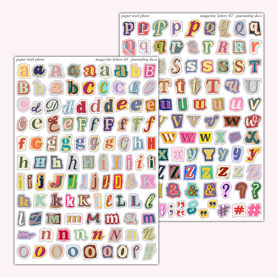 Journaling Deco - Magazine Letters