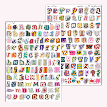 Journaling Deco - Magazine Letters