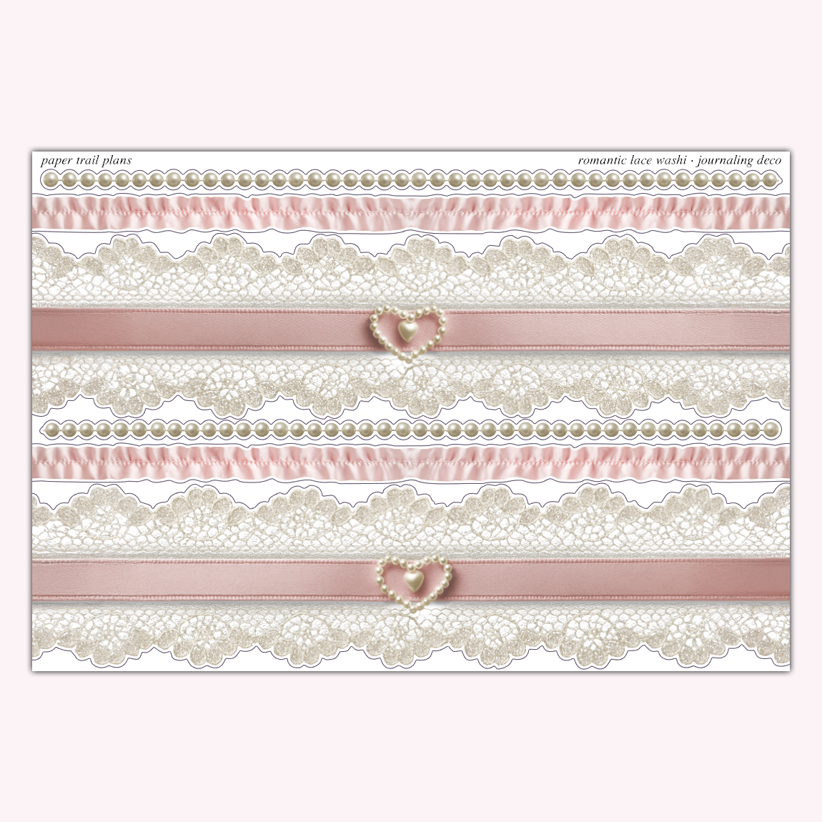 Journaling Deco - Romantic Lace Washi