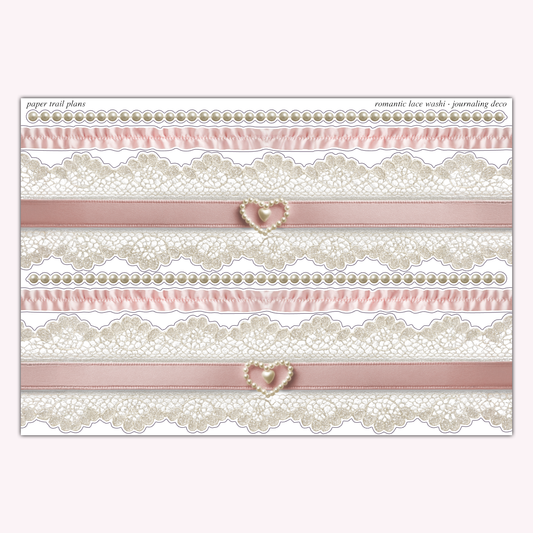 Journaling Deco - Romantic Lace Washi