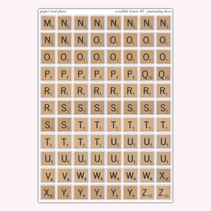 Journaling Deco - Scrabble Letters