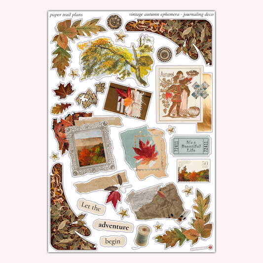 Journaling Deco - Vintage Autumn Ephemera