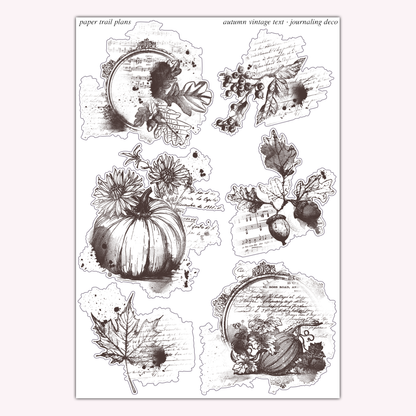 Journaling Deco - Vintage Autumn Text