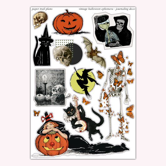 Journaling Deco - Vintage Halloween Ephemera