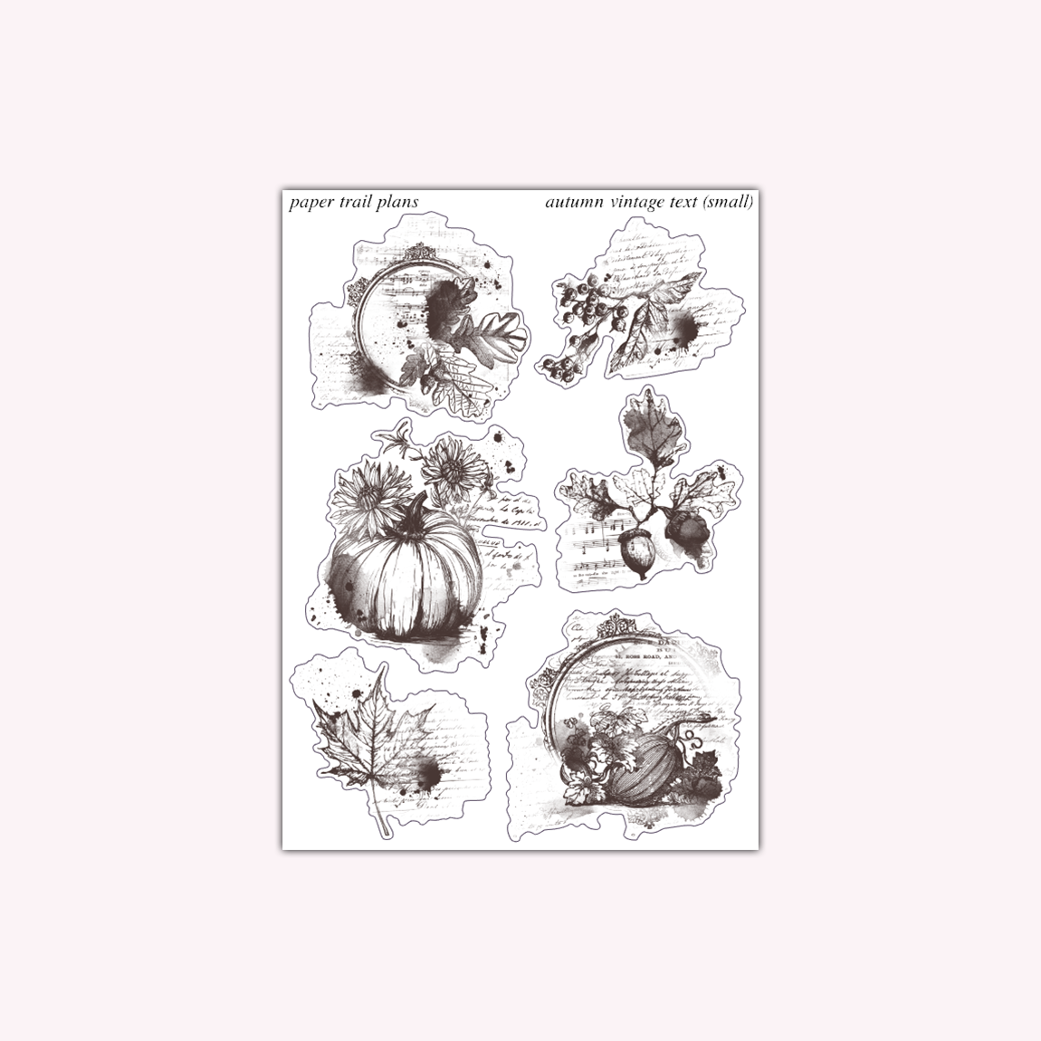 Journaling Deco - Vintage Autumn Text