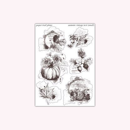 Journaling Deco - Vintage Autumn Text