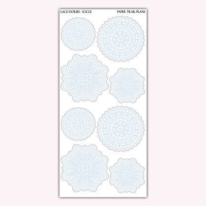 Lace Doilies - Winter Palette