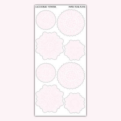 Lace Doilies - Winter Palette