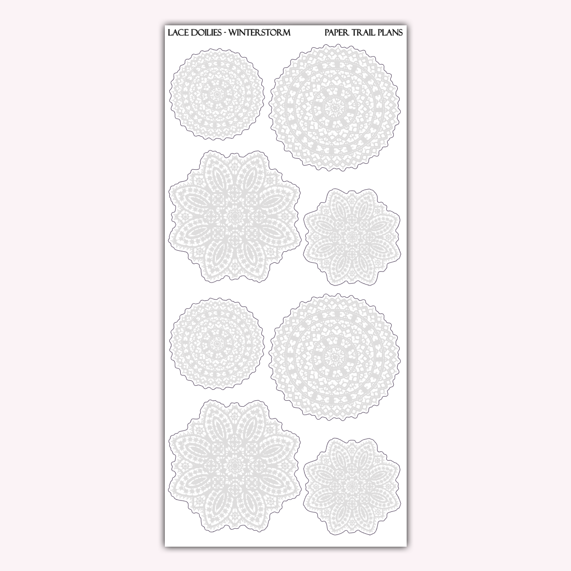 Lace Doilies - Winter Palette