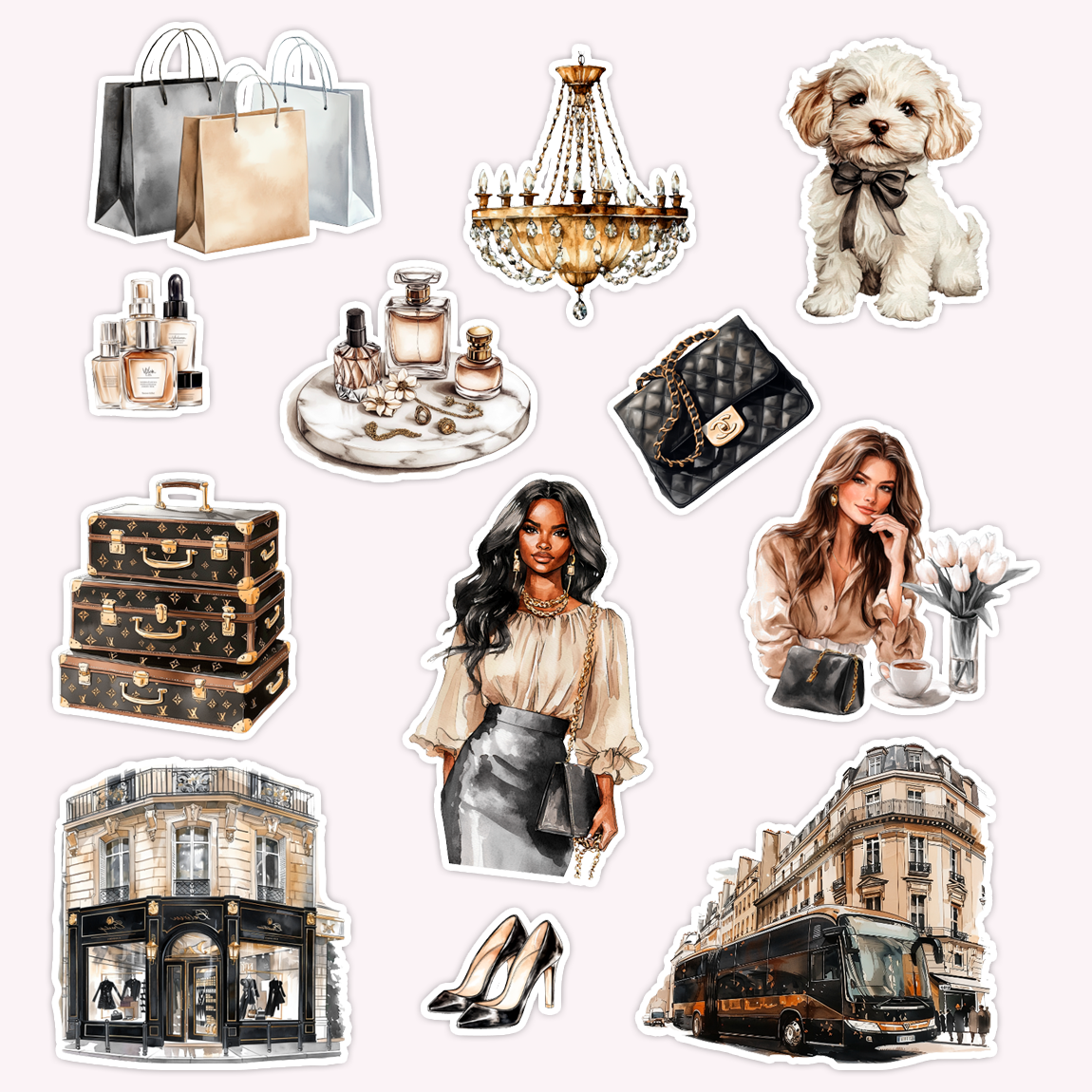 Luxe Die Cut Sticker Set