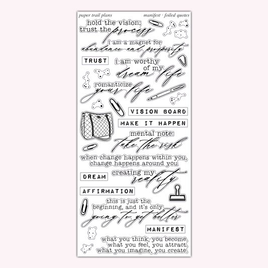 Manifest - Foiled Quotes