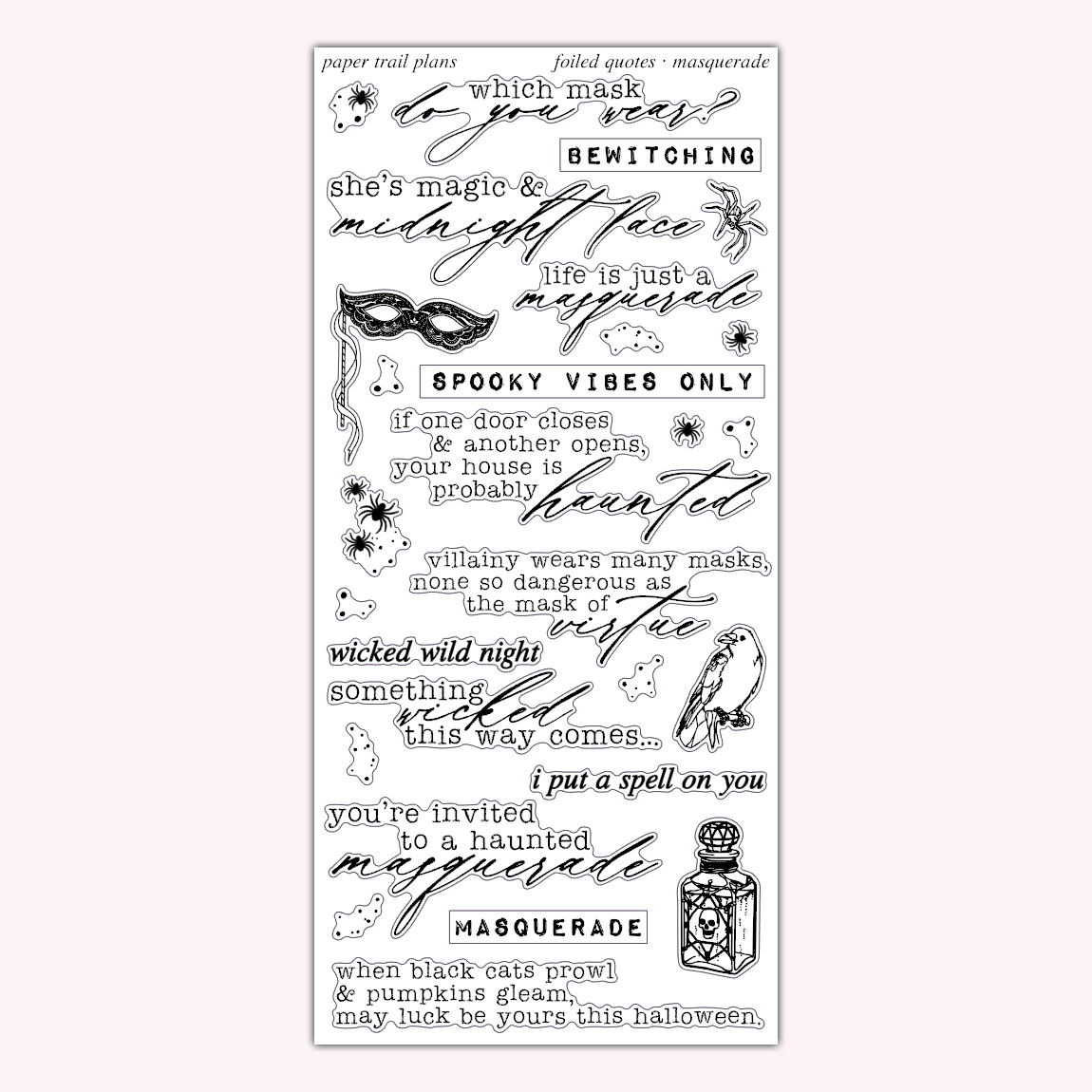 Masquerade - Foiled Quotes