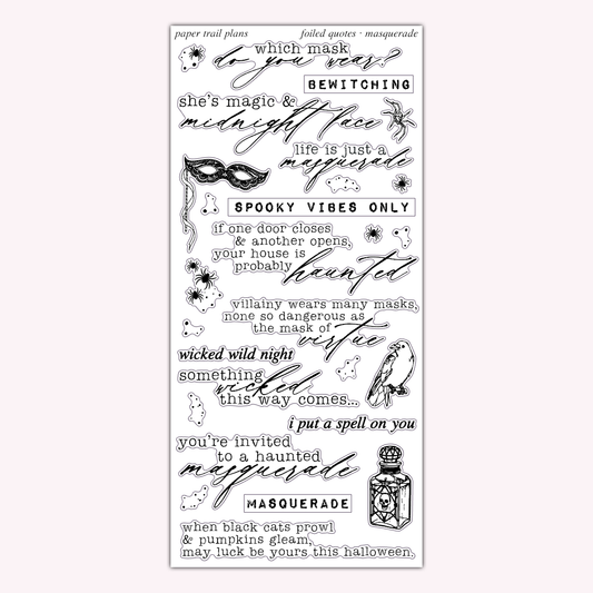 Masquerade - Foiled Quotes