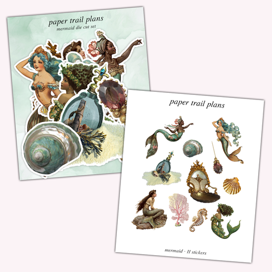 Mermaid Die Cut Sticker Set