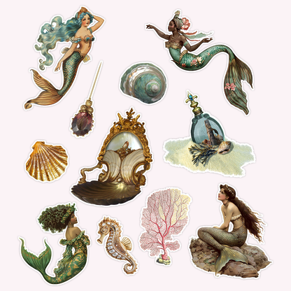 Mermaid Die Cut Sticker Set