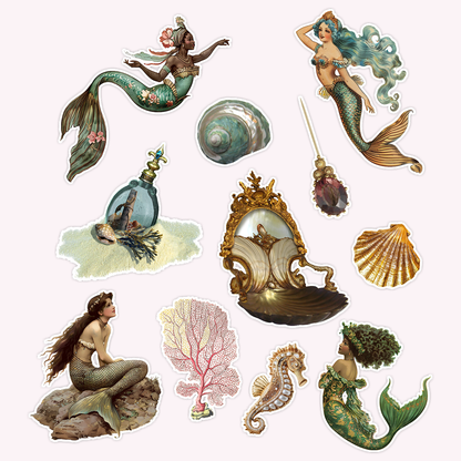 Mermaid Die Cut Sticker Set