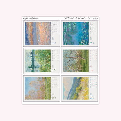 Gently - 2027 Mini Calendars