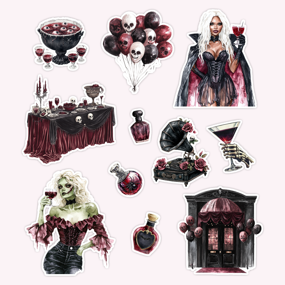 Monster Mash Die Cut Sticker Set