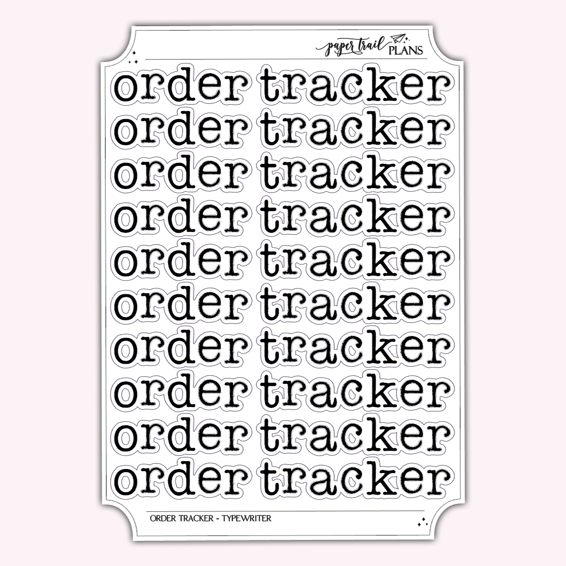 Order Tracker - Typewriter