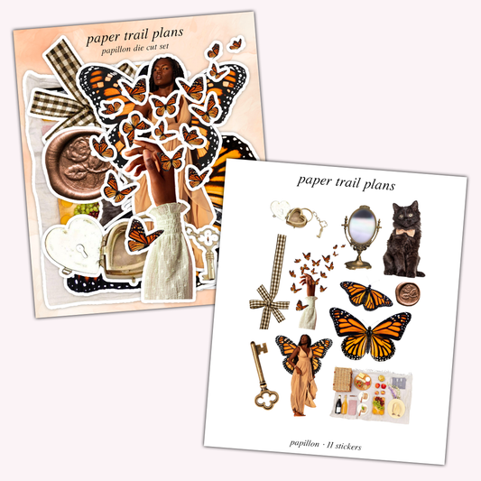 Papillon Die Cut Sticker Set