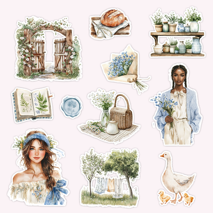 Pastoral Die Cut Sticker Set