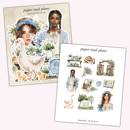 Pastoral Die Cut Sticker Set