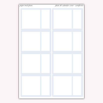 Plain A5 Calendar Covers