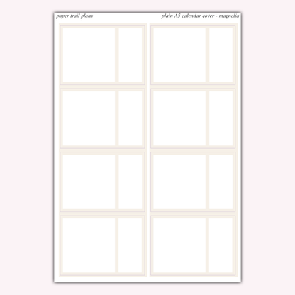 Plain A5 Calendar Covers