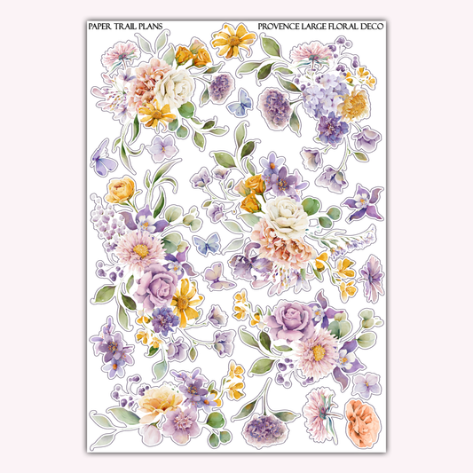 Provence Large Floral Deco Sheet