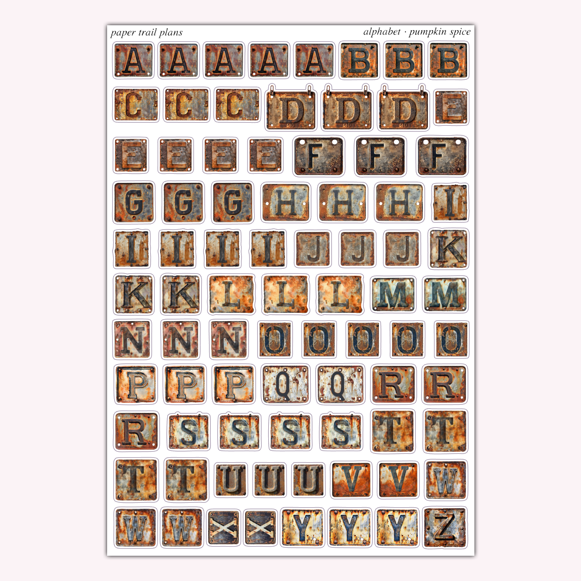 Pumpkin Spice - Alphabet