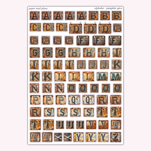 Pumpkin Spice - Alphabet