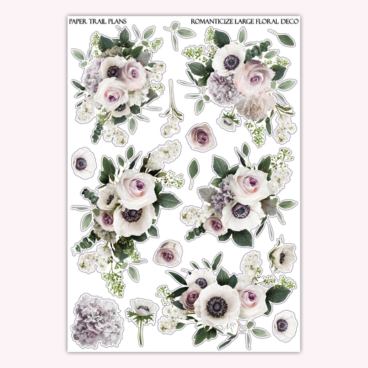 Romanticize Large Floral Deco Sheet
