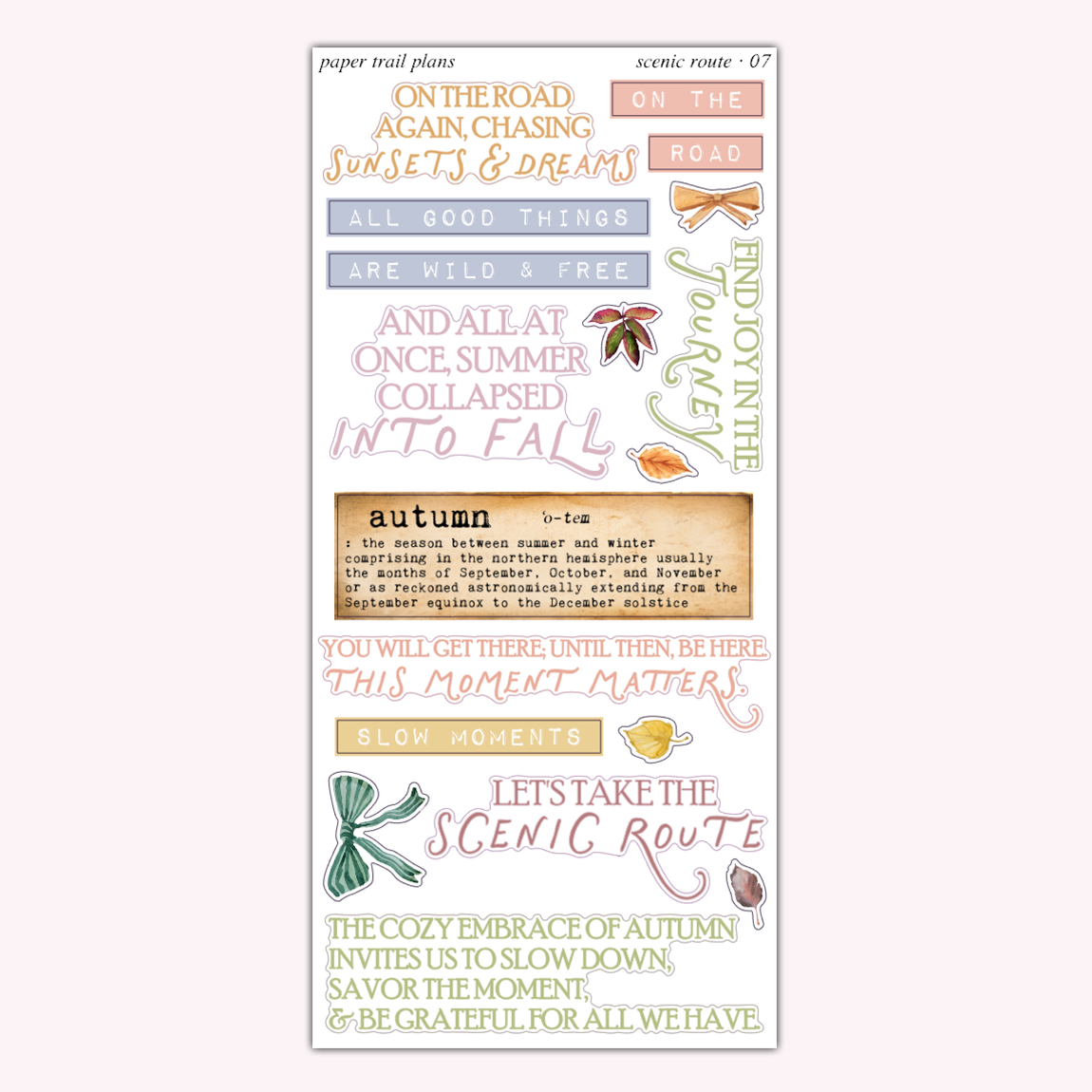 Scenic Route Journaling Collection