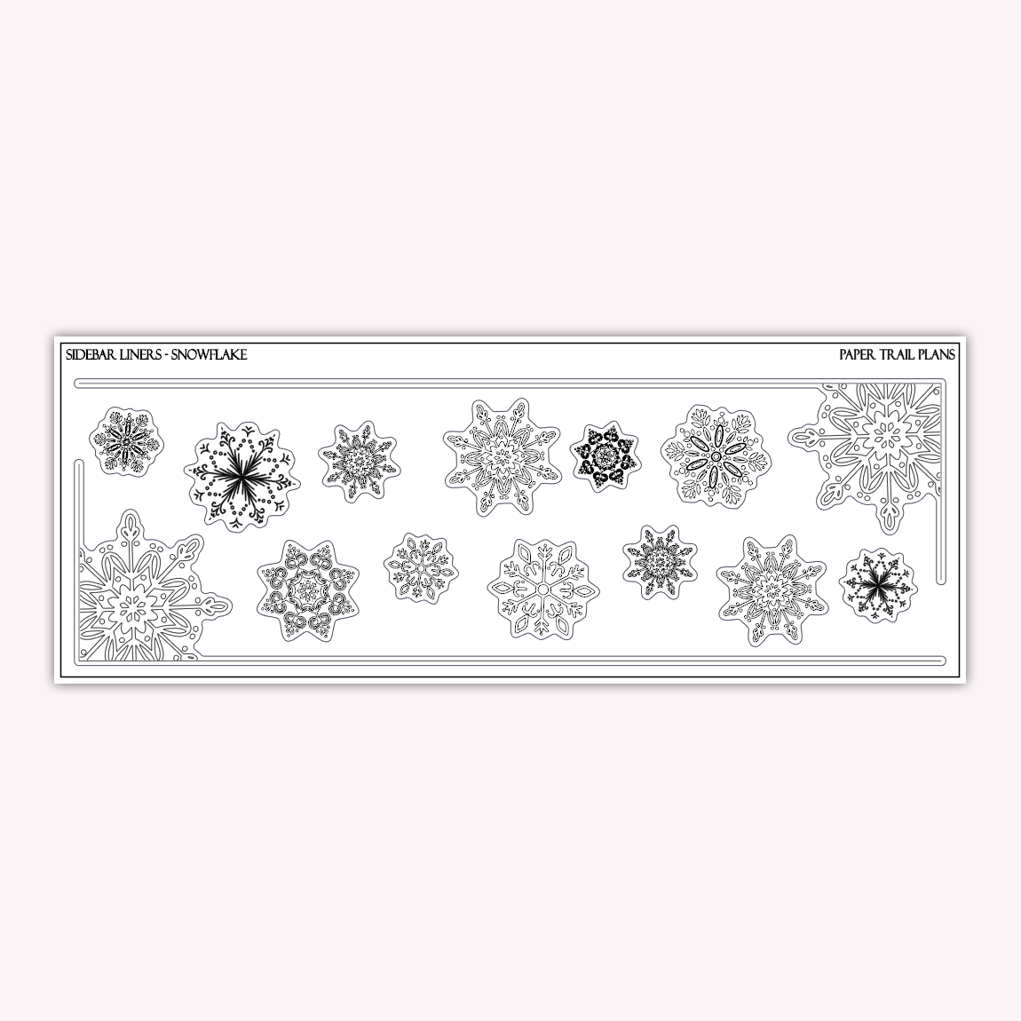 Sidebar Liners - Snowflake