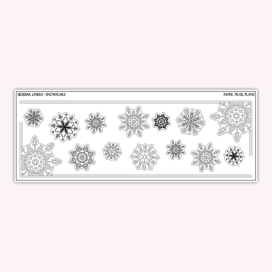 Sidebar Liners - Snowflake