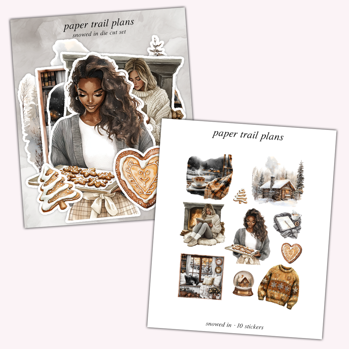 Snowed In Die Cut Sticker Set