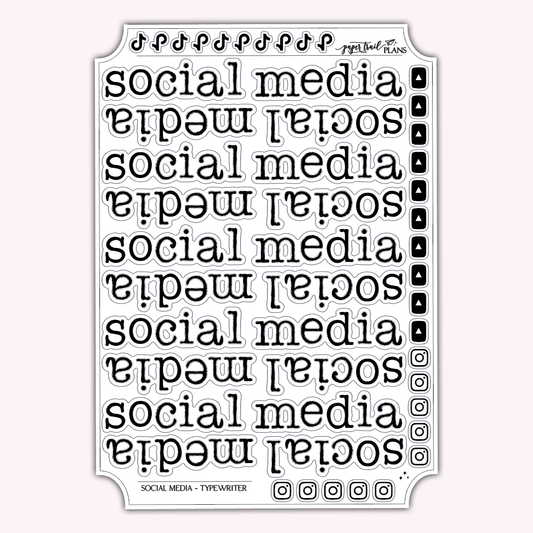 Social Media - Typewriter