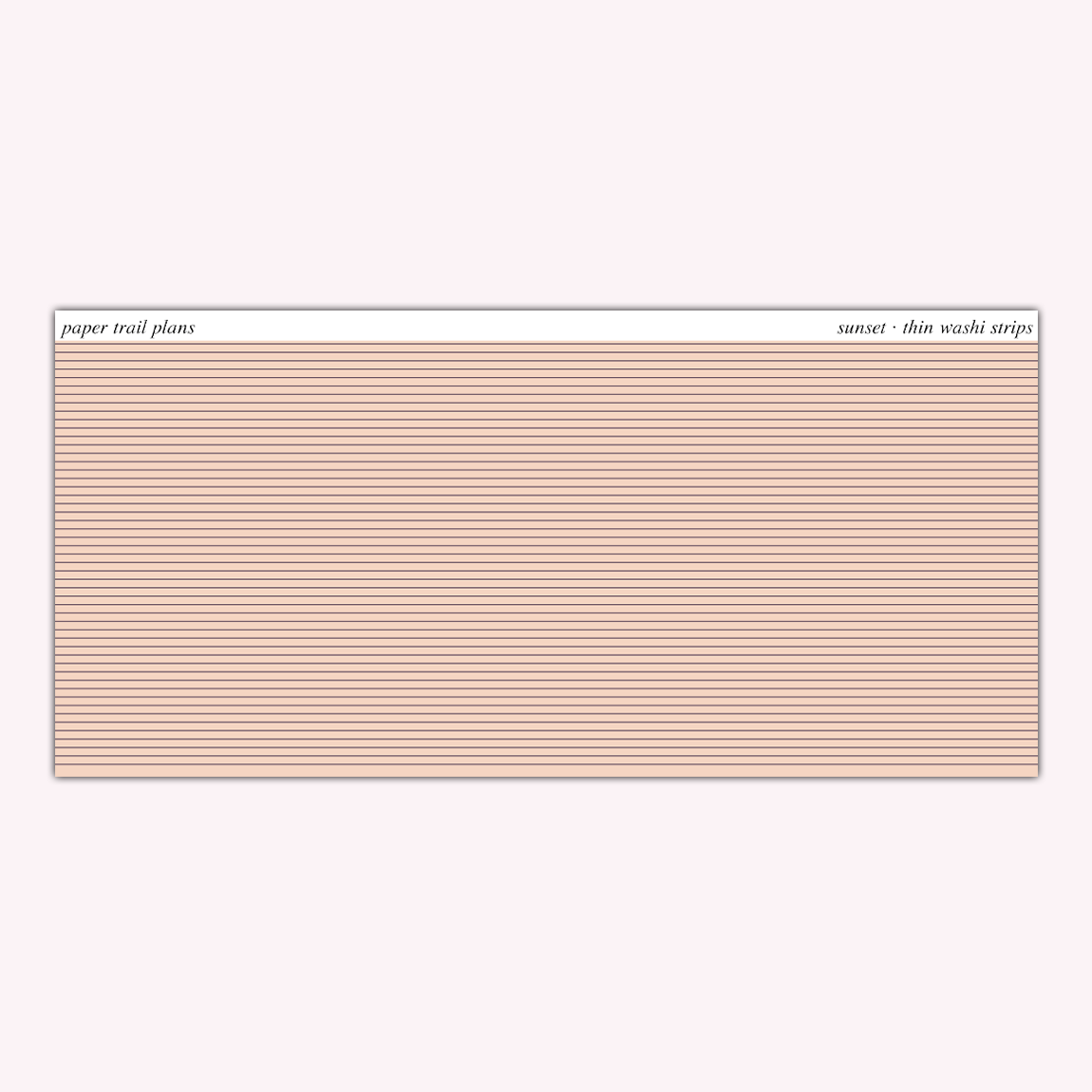 Thin Washi Strips - Summer '26 Palette