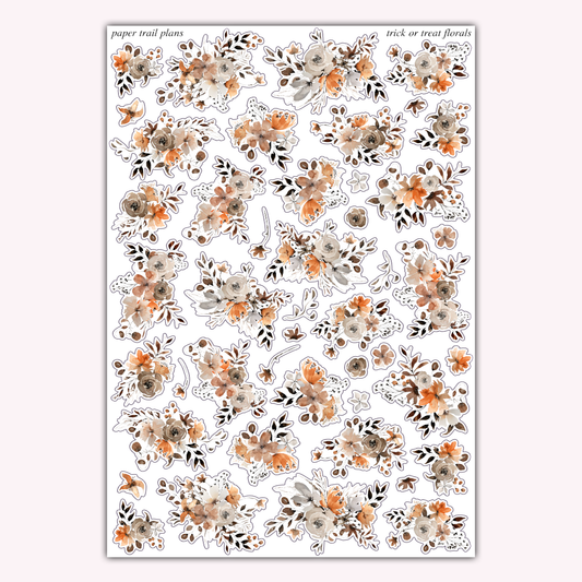 Trick Or Treat Floral Deco Sheet