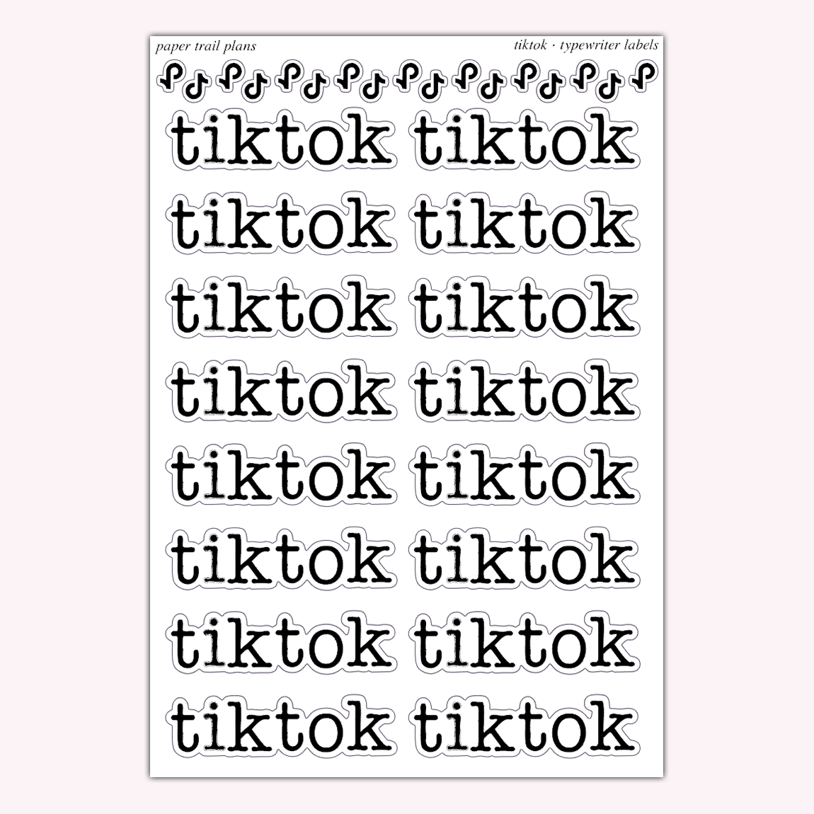 Typewriter Labels - TikTok