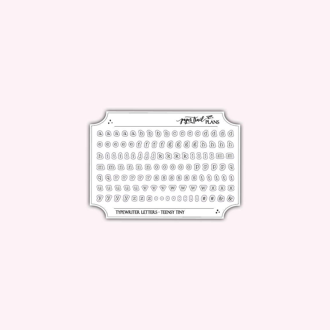 Typewriter Letters - Teensy Tiny