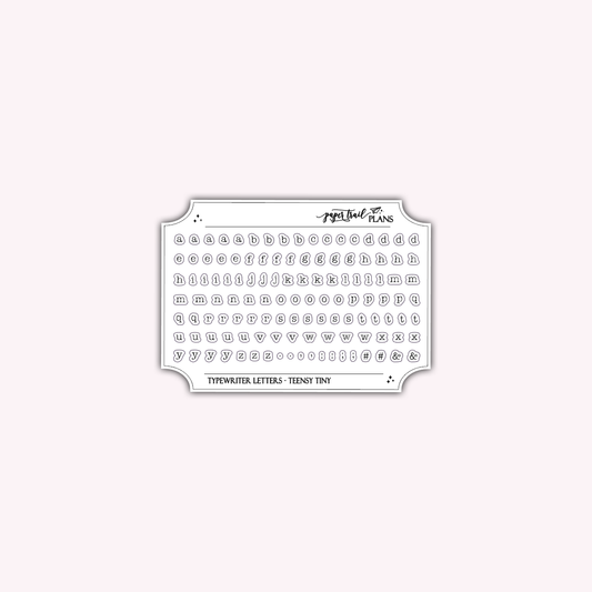 Typewriter Letters - Teensy Tiny